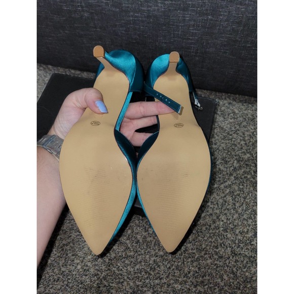 Stiletto Heels 8.5 teal - Picture 5 of 7